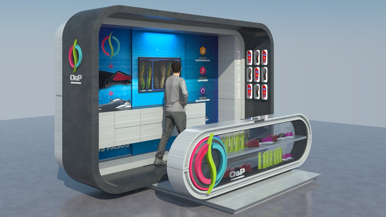 Render de cápsula de atención O&P de 4 metros
