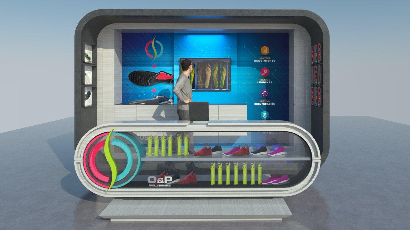 Render de cápsula de atención O&P, otra vista