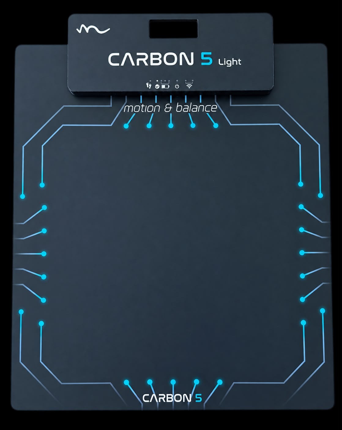 Plataforma CARBON 5 Light vista de frente, con su unidad de control